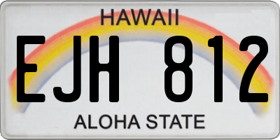 HI license plate EJH812