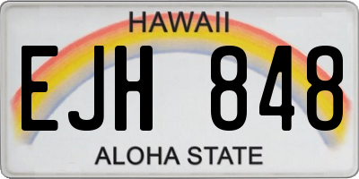 HI license plate EJH848