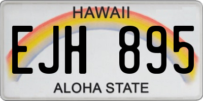 HI license plate EJH895