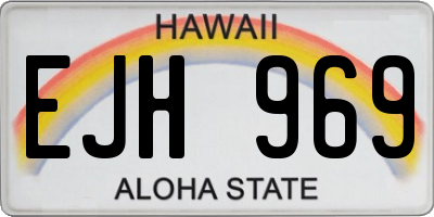 HI license plate EJH969