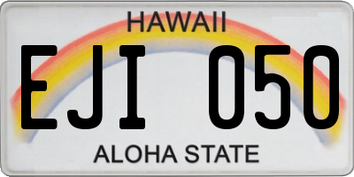 HI license plate EJI050