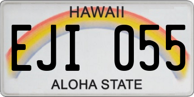 HI license plate EJI055