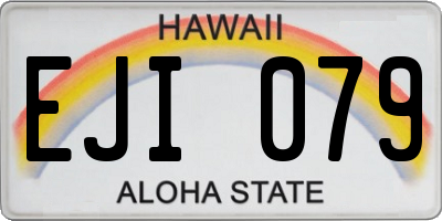 HI license plate EJI079