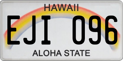 HI license plate EJI096