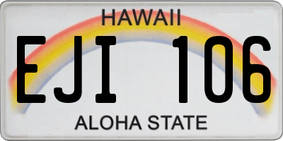 HI license plate EJI106