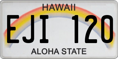 HI license plate EJI120