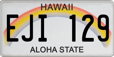 HI license plate EJI129