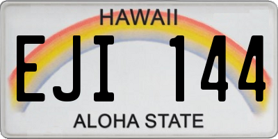 HI license plate EJI144