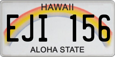 HI license plate EJI156