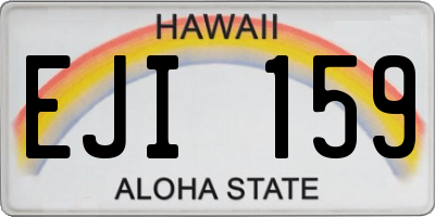 HI license plate EJI159