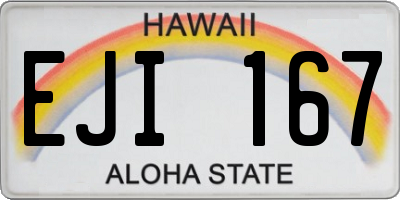 HI license plate EJI167