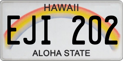 HI license plate EJI202