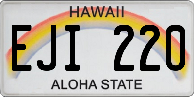 HI license plate EJI220