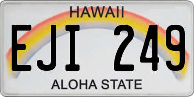 HI license plate EJI249