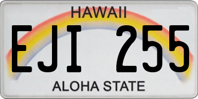 HI license plate EJI255