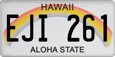 HI license plate EJI261