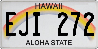 HI license plate EJI272