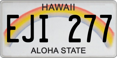 HI license plate EJI277