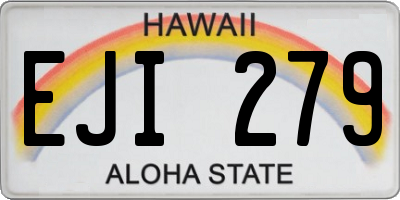 HI license plate EJI279