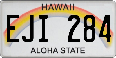 HI license plate EJI284
