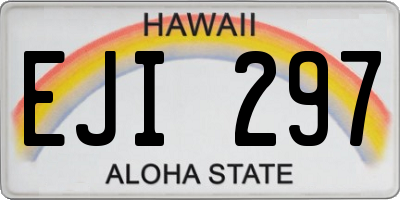 HI license plate EJI297