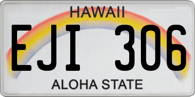 HI license plate EJI306