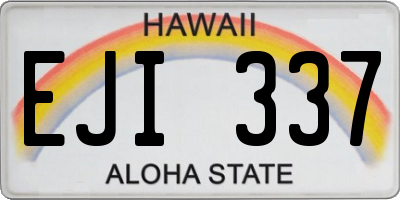 HI license plate EJI337
