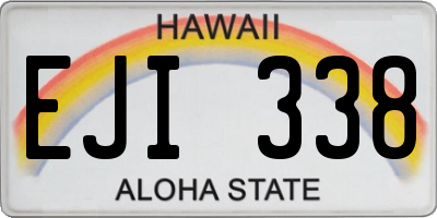 HI license plate EJI338