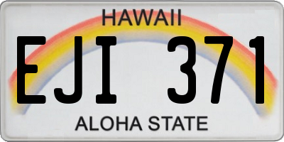HI license plate EJI371