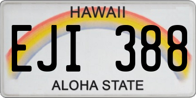 HI license plate EJI388