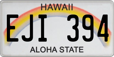 HI license plate EJI394