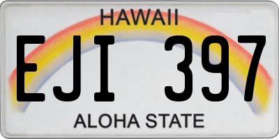 HI license plate EJI397