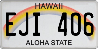 HI license plate EJI406