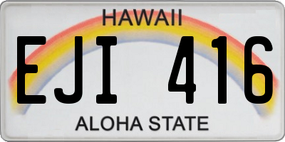HI license plate EJI416
