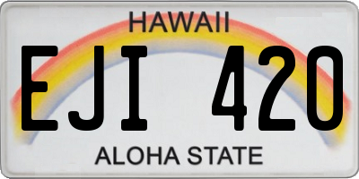 HI license plate EJI420