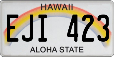 HI license plate EJI423