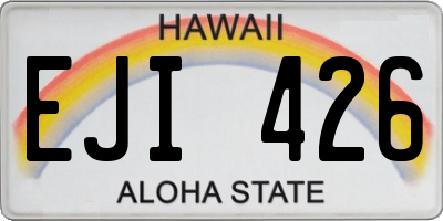 HI license plate EJI426