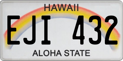 HI license plate EJI432