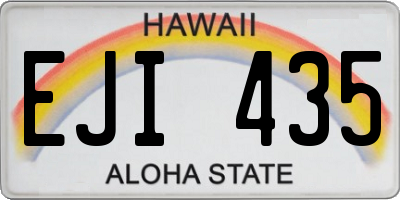 HI license plate EJI435