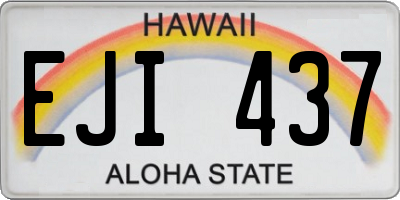 HI license plate EJI437