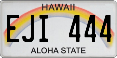 HI license plate EJI444