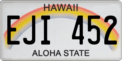 HI license plate EJI452