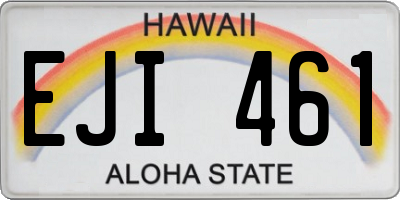 HI license plate EJI461