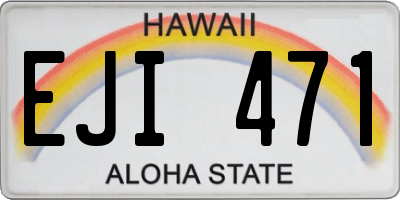 HI license plate EJI471