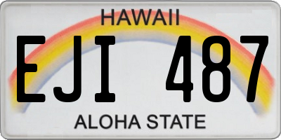 HI license plate EJI487