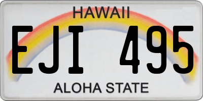 HI license plate EJI495