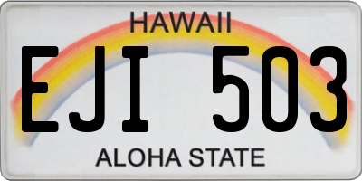 HI license plate EJI503
