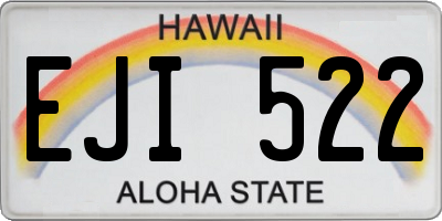HI license plate EJI522