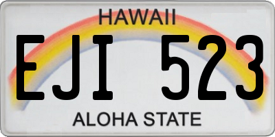 HI license plate EJI523