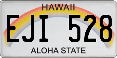 HI license plate EJI528